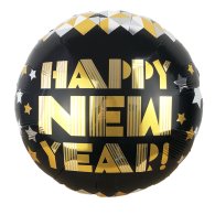 Фольгована кругла кулька "Happy New Year" 18" Китай Фольгована кругла кулька "Happy New Year" 18" Китай