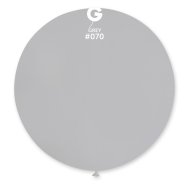 Латексный шарик 31" пастель 70 серый Gemar 