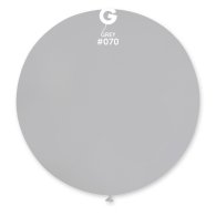 Латексный шарик 31" пастель 70 серый Gemar 