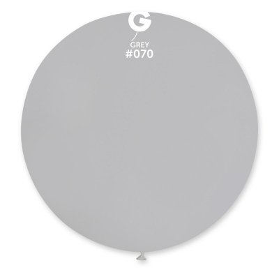 Латексный шарик 31" пастель 70 серый Gemar 