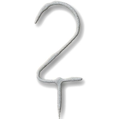 Свеча-цифра бенгальская "2" серебро