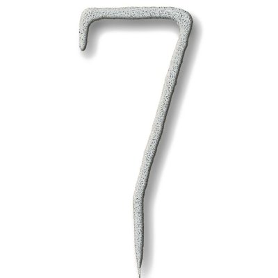 Свеча-цифра бенгальская "7" серебро