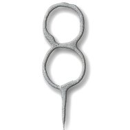 Свеча-цифра бенгальская "8" серебро Свеча-цифра бенгальская "8" серебро
