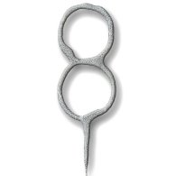 Свеча-цифра бенгальская "8" серебро