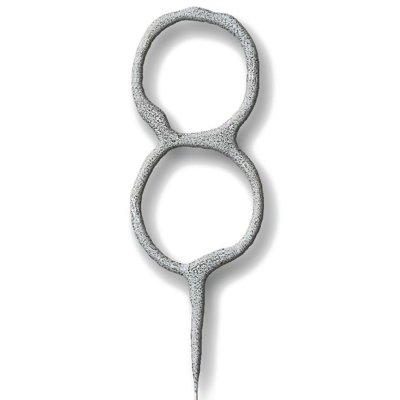 Свеча-цифра бенгальская "8" серебро