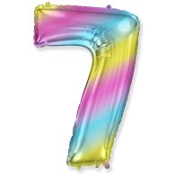 Фольгована кулька цифра "7" градієнт 40" FlexMetal 