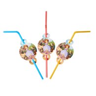 Трубочки для напитков с гофрой "Принцесса София" 8 шт 