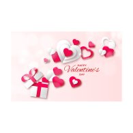 Плакат для праздника "Happy Valentine" подарок 75х120 см