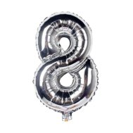 Фольгированный шар цифра "8" серебро 35 см Китай Фольгированный шар цифра "8" серебро 35 см Китай