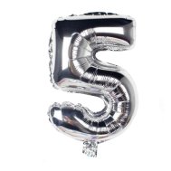 Фольгированный шар цифра "5" серебро 35 см Китай Фольгированный шар цифра "5" серебро 35 см Китай