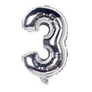 Фольгированный шар цифра "3" серебро 35 см Китай Фольгированный шар цифра "3" серебро 35 см Китай