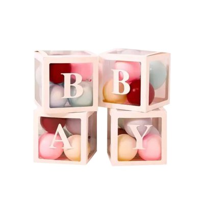 Напис для коробок "Baby" рожевий 10х10 см 