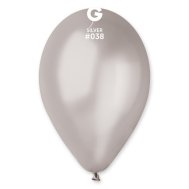 Латексные шарики 11" металлик 38 серебро Gemar 