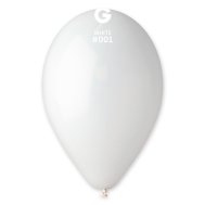 Латексные шарики 12" пастель 01 белый Gemar 