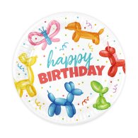 Набір тарілок "Happy Birthday" повітряні фігури 10 шт