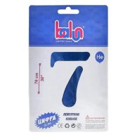 Фольгированный шар цифра "7" royal blue сатин 30" Balun в упаковке 