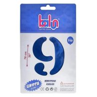 Фольгированный шар цифра "9" royal blue сатин 30" Balun в упаковке 