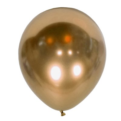 Латексные шарики 12" хром золото (Mirror Gold) Kalisan 