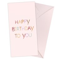 Конверт для денег "Happy birthday" розовый Конверт для денег "Happy birthday" розовый