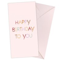 Конверт для денег "Happy birthday" розовый 