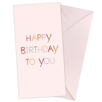 Конверт для денег "Happy birthday" розовый 
