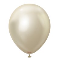 Латексні кульки 5" хром біле золото (Mirror White Gold) Kalisan
