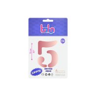 Фольгированный шар цифра "5" розовое золото 30" Balun в упаковке 