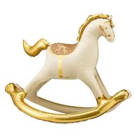 Фольгированный шар стоячая фигура "Конёк-качалка" 107х113 см Китай