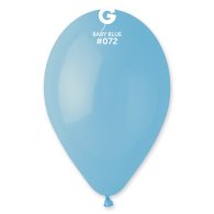 Латексные шарики 10" пастель 72 нежно-голубой Gemar 