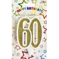 Свеча-цифра юбилейная "60" золото Свеча-цифра юбилейная "60" золото