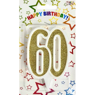 Свічка-цифра ювілейна "60" золото