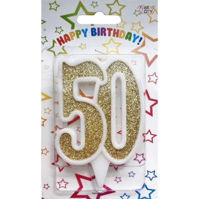 Свічка-цифра ювілейна "50" золото