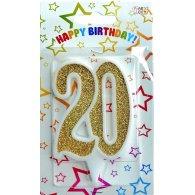 Свічка-цифра ювілейна "20" золото