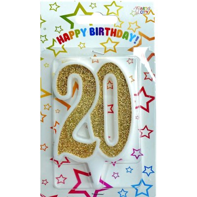 Свічка-цифра ювілейна "20" золото