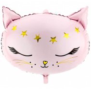 Фольгированный шар фигура "Кошечка" розовая 36х48 см Partydeco