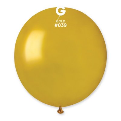Латексна кулька 19" металік 39 золото Gemar