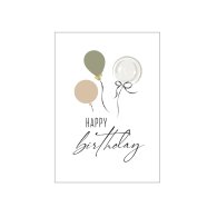 Мини-открытки "Happy birthday" воздушные шарики 10 шт