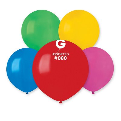 Латексные шарики 19" пастель 80 ассорти Gemar 
