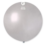 Латексный шарик 31" металлик 38 серебро Gemar 