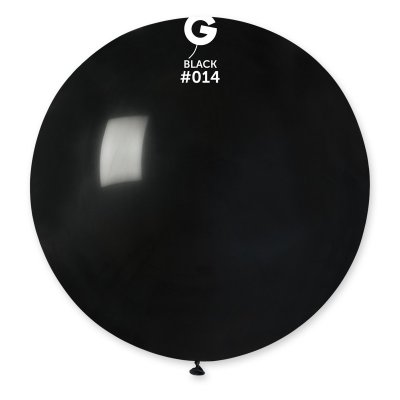 Латексный шарик 31" пастель 14 черный Gemar 