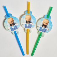 Трубочки для напитков прямые "Босс Молокосос" 8 шт 