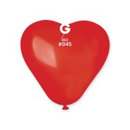Латексні кульки-серця 6" пастель 45 червоний Gemar