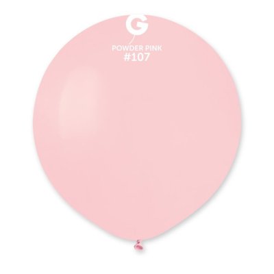 Латексный шарик 19" пастель без полос 107 пудрово-розовый Gemar