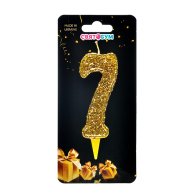 Свічка-цифра "7" золото магічне