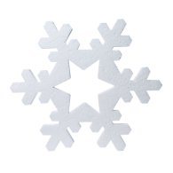 Снежинка ажурная из пенопласта белая 5 шт