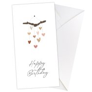 Конверт для денег "Happy birthday" акварельные сердца Конверт для денег "Happy birthday" акварельные сердца