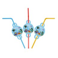 Трубочки для напитков с гофрой "Динозавры" 8 шт