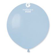 Латексный шарик 19" пастель без полос 108 пудрово-голубой Gemar
