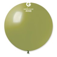 Латексный шарик 31" пастель 98 оливковый Gemar 
