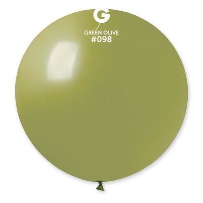 Латексный шарик 31" пастель 98 оливковый Gemar 